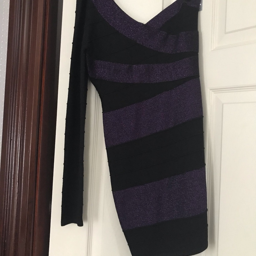 Purple and black dress